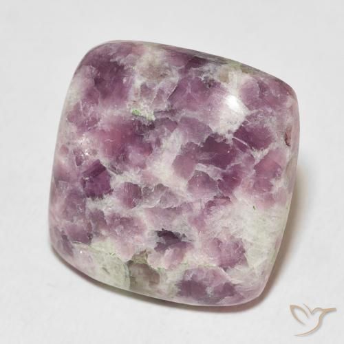 Lepidolita Multicolorido Natural 23.76ct, Almofada, Opaco