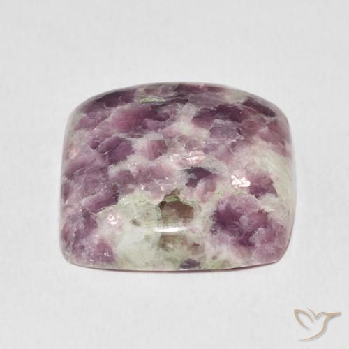 Lepidolita Multicolorido Natural 23.76ct, Almofada, Opaco