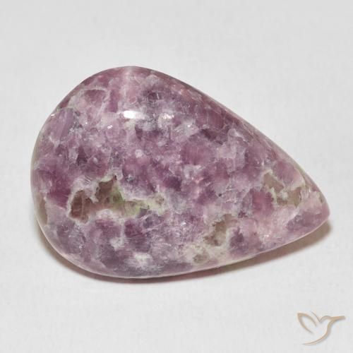 Lepidolita Multicolorido Natural 20.96ct, Formato de pêra, Opaco