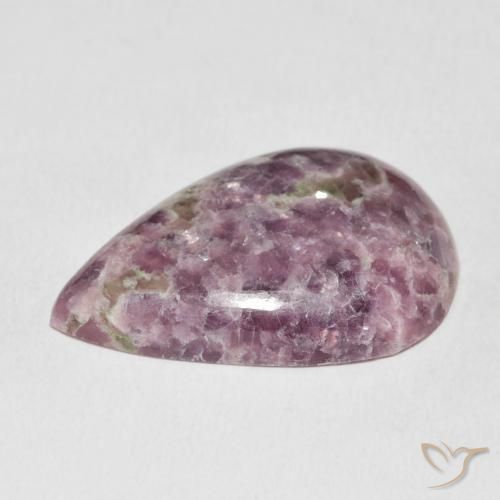 Lepidolita Multicolorido Natural 20.96ct, Formato de pêra, Opaco