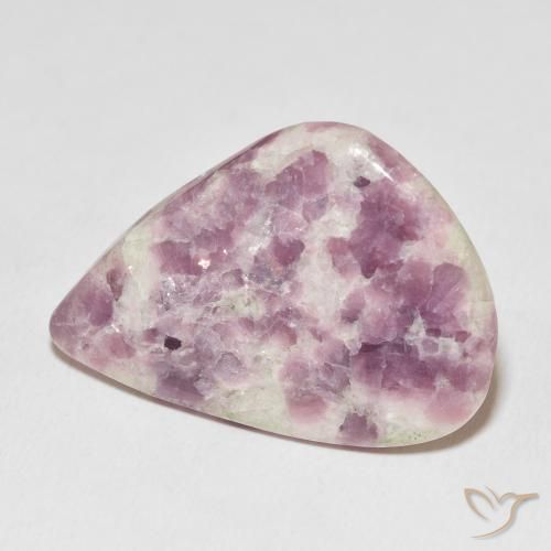 Lepidolita Multicolorido Natural 26.22ct, Formato de pêra, Opaco