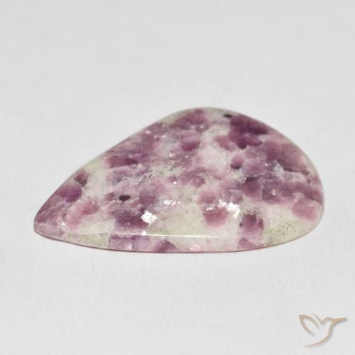 Lepidolita Multicolorido Natural 26.22ct, Formato de pêra, Opaco