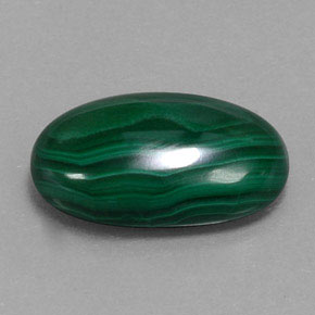 Malaquita verde natural 13,10ct, corte oval, opaco
