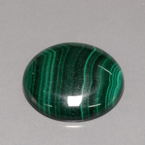 Malaquita verde natural 42,90ct, corte redondo, opaco