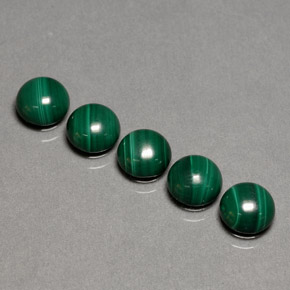 Pedras preciosas de malaquita verde natural de  ct, corte redondo, opaco