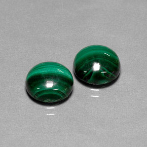 Pedras preciosas de malaquita verde natural de  ct, corte redondo, opaco