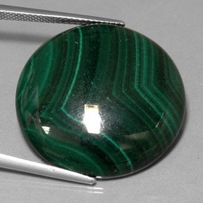 Malaquita Verde Multicolor Natural 41.40ct, Corte Redondo, Opaco