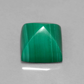 Malaquita verde natural 4,50ct, quadrado, opaco