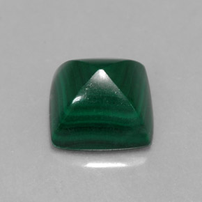 Malaquita verde natural 2,50ct, quadrado, opaco