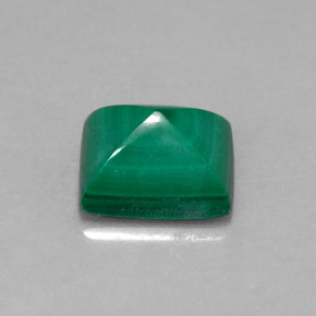 Malaquita verde natural 1,58ct, baguete, opaco