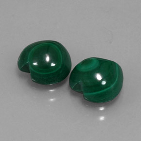 Pedras preciosas de malaquita verde natural de  ct, formato de coração, opaco