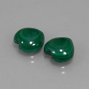 Pedras preciosas de malaquita verde natural de  ct, formato de coração, opaco