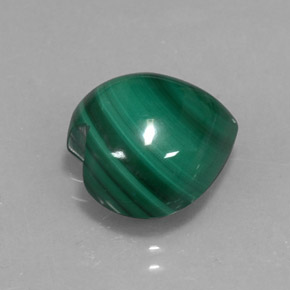 Malaquita verde natural 10,71ct, formato de coração, opaco