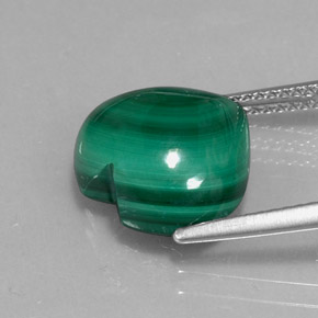 Malaquita Verde Multicolor Natural 9.29ct, Formato de coração, Opaco