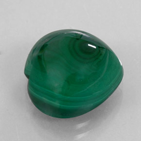 Malaquita verde natural 12,75ct, formato de coração, opaco