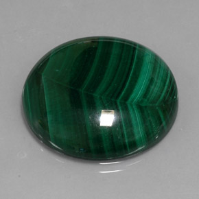 Malaquita verde natural 39,62ct, corte redondo, opaco
