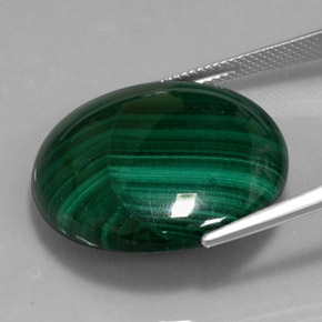 Malaquita verde natural 39,62ct, corte redondo, opaco