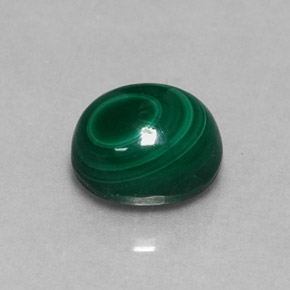 Malaquita verde natural 1,51ct, corte oval, opaco