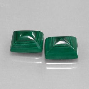 Pedras preciosas de malaquita verde natural de 9,41 ct, baguete, opaco