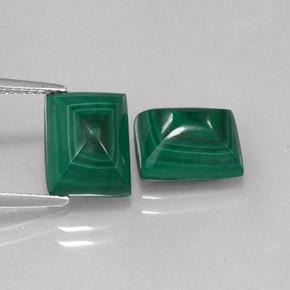 Pedras preciosas de malaquita verde natural de 9,41 ct, baguete, opaco