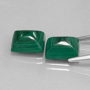 Pedras preciosas de malaquita verde natural de 9,41 ct, baguete, opaco