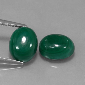 Pedras preciosas de Malaquita Verde Multicolor natural de  ct, Corte Oval, Opaco