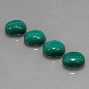 Pedras preciosas de malaquita verde natural de  ct, corte oval, opaco