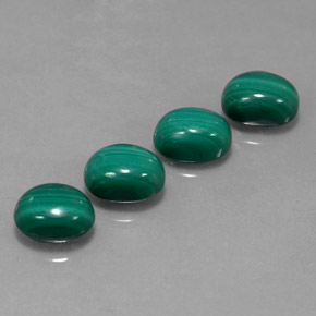 Pedras preciosas de malaquita verde natural de  ct, corte oval, opaco