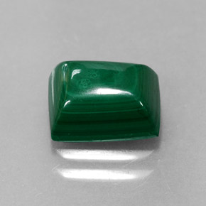 Malaquita verde natural 2,47ct, baguete, opaco