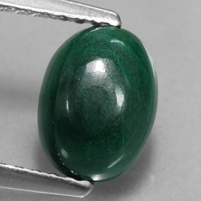 Malaquita verde natural 2,02ct, corte oval, opaco