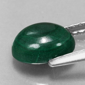 Malaquita verde natural 2,02ct, corte oval, opaco