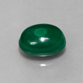 Malaquita verde natural 3,21ct, corte oval, opaco