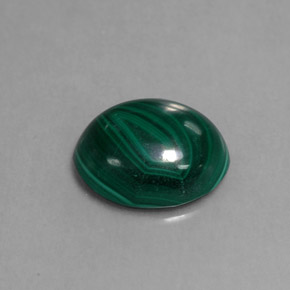 Malaquita verde natural 3,87ct, corte oval, opaco