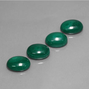 Pedras preciosas de malaquita verde natural de  ct, corte oval, opaco