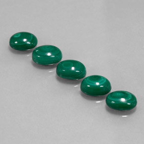 Pedras preciosas de Malaquita Verde Multicolor natural de  ct, Corte Oval, Opaco