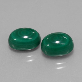 Pedras preciosas de malaquita verde natural de  ct, corte oval, opaco