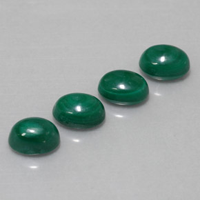 Pedras preciosas de malaquita verde natural de  ct, corte oval, opaco