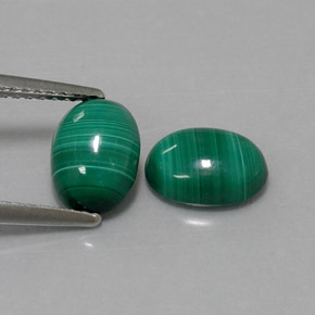 Pedras preciosas de Malaquita Verde Multicolor natural de  ct, Corte Oval, Opaco