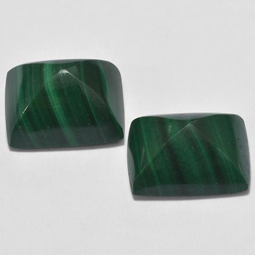 Pedras preciosas de malaquita verde natural de 9,39 ct, baguete, opaco