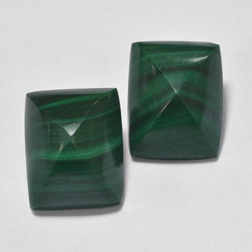Pedras preciosas de malaquita verde natural de 9,39 ct, baguete, opaco