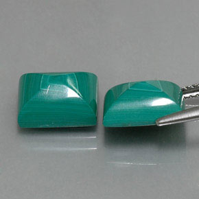 Pedras preciosas de malaquita verde natural de  ct, baguete, opaco