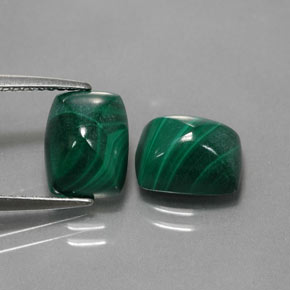 Pedras preciosas de malaquita verde natural de  ct, baguete, opaco