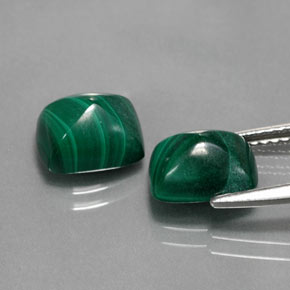 Pedras preciosas de malaquita verde natural de  ct, baguete, opaco
