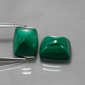 Pedras preciosas de malaquita verde natural de 11,02 ct, baguete, opaco