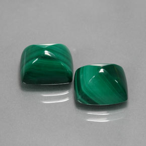 Pedras preciosas de malaquita verde natural de 11,02 ct, baguete, opaco