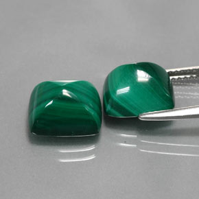 Pedras preciosas de malaquita verde natural de 11,02 ct, baguete, opaco