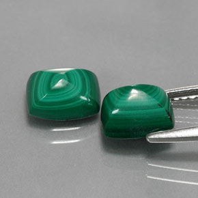 Pedras preciosas de malaquita verde natural de  ct, baguete, opaco