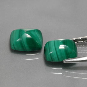 Pedras preciosas de malaquita verde natural de  ct, baguete, opaco