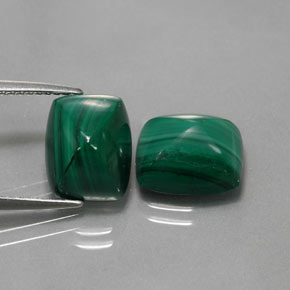 Pedras preciosas de malaquita verde natural de  ct, baguete, opaco