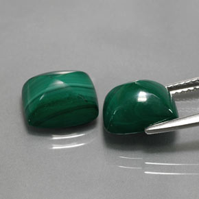 Pedras preciosas de malaquita verde natural de  ct, baguete, opaco